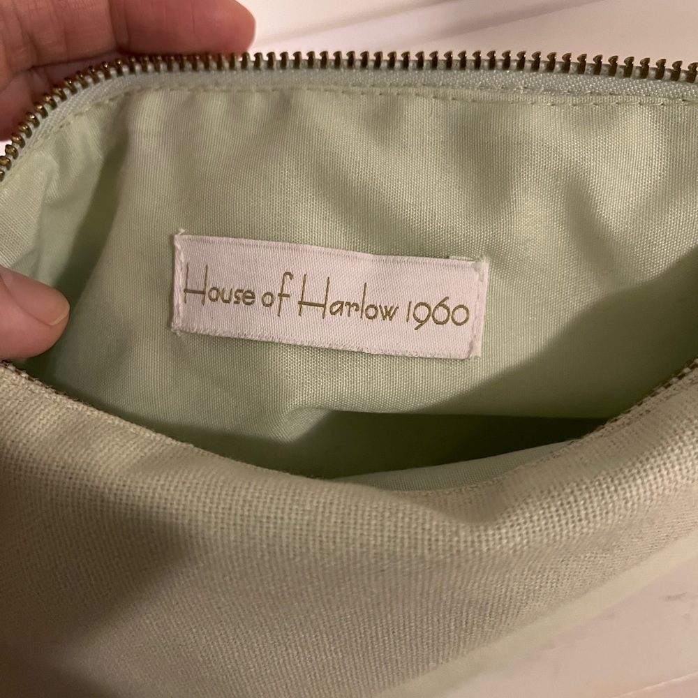 House of Harlow 1960 Mint Woven Bag with Detachable Pouch - Picture 4 of 12